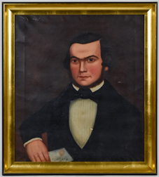Early American Oil Portrait of Gentleman