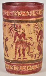 Pre Columbian Late Classic Mayan Pottery Jar