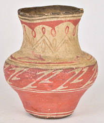Pre columbian Huastec Polychrome Pottery Jar