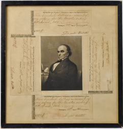 Four Daniel Webster Autographed Documents