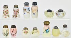 Victorian Art Glass Salt & Pepper Castors