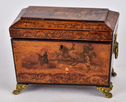 Early Decorated Tea Caddy 