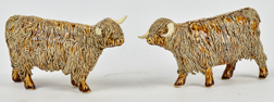 Pair Scottish Figurines of Cattle