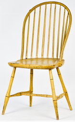 Early Bow Back Windsor Chair in Original Paint