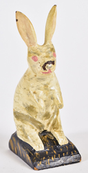 American Folk Art Carved & Painted Rabbit