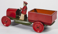 EARLY TIN TRUCK W/ DRIVER