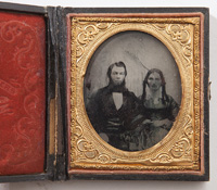 UNCLE SAM RELATED FAMILY AMBROTYPE PHOTO