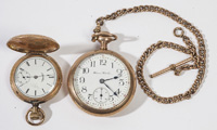 TWO GOLD FILLED POCKET WATCHES