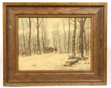 ILLEGIBLY SIGNED EARLY 20TH CENTURY WATERCOLOR PAINTING