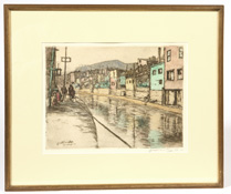 EDWARD T. HURLEY  (ROOKWOOD ARTIST) COLORED ETCHING