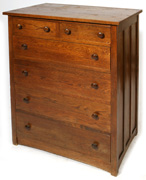 ARTS & CRAFTS 6-DRAWER  CHEST OF DRAWERS