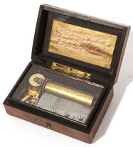 Miniature Swiss Cylinder Music Box
