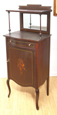Mahogany Marquetry Inlaid Music Cabinet