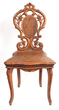 Carved Black Forest Musical Chair
