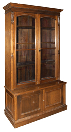 Large Walnut Victorian Bookcase