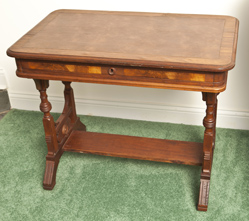 Walnut Victorian Library Table