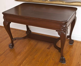 Carved Mahogany LibraryTable