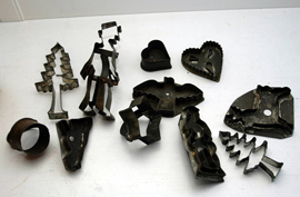 EARLY TIN COOKIE CUTTERS