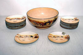 Royal Doulton Punch Bowl & Plates