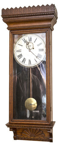 Gilbert Oak Regulator No. 14 Wall Clock