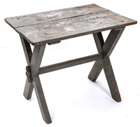 Early Sawbuck Table in Old Paint