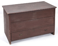 New England Blanket Chest w/Old Brown Paint