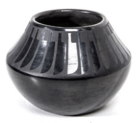 San Ildefonso Blackware Jar by Lupita Martinez