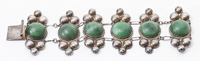 Southwest Style Silver & Jade Bracelet