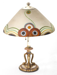Scarce Handel Reverse Painted Lamp