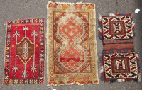 Two Antique Tribal Oriental Prayer Rugs Plus