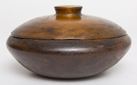 Early Walnut Lidded Bowl
