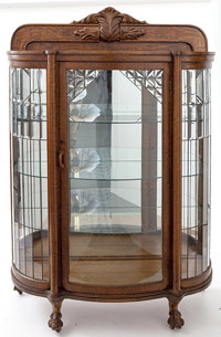 Outstanding Leaded Glass Curved Oak China