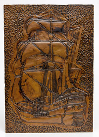 Arts & Crafts Copper Wall Plaque