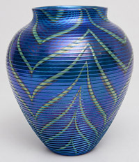 Large Orient & Flume Art Glass Vase