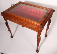 1920's CARVED DISPLAY TABLE