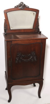 CARVED VICTORIAN CHERRY MUSIC CABINET