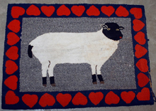 EARLY HOOKED RUG