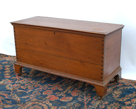 Early Walnut Dovetailed Blanket Chest