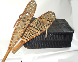 Old Snow Shoes & Basket