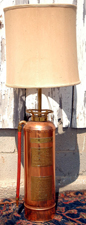 BRASS FIRE EXTINGUISHER LAMP