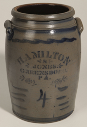 Hamilton & Jones, Greensboro, PA Stoneware jar
