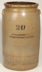 A. P. Donaghho, Parkersburg 20 Gallon Stoneware Jar