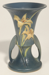 Roseville Zephyr Lily #132 Blue Vase
