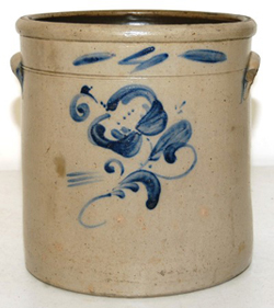 Blue Decorated Stoneware Jar