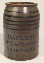 Unusual McCarthy, Louisville, KY Canning Jar