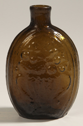 Early Amber Cornucopia Flask