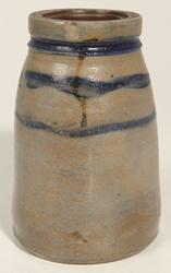 Stoneware Striped Canning Jar