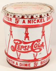 Circa 1940 Pepsi-Cola 10 Gallon Syrup Can