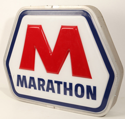 Large Marathon Gasoline Sign