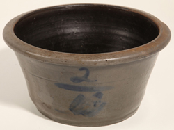 Blue Decorated Stoneware Bowl